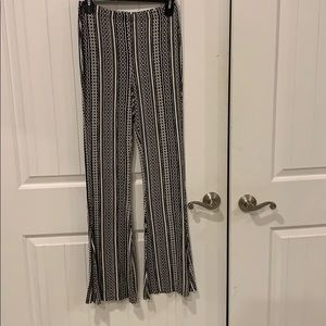 Flare leg cotton pants